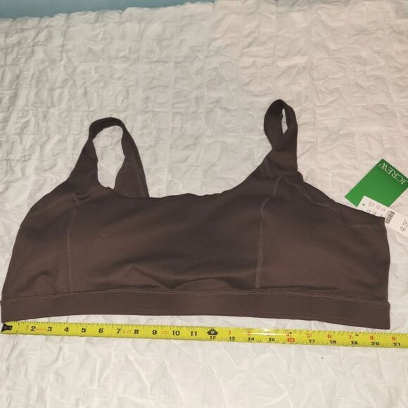 New J Crew CloudStretch Scoopneck Brown Sports Bra 3X - Picture 9 of 12